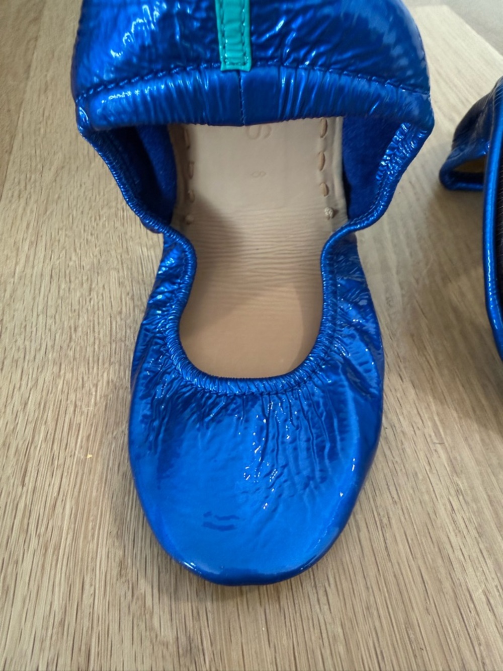 Tieks Sapphire Blue Patent Leather Ballet Flats - Picture 3 of 5
